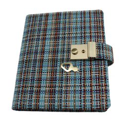 Poesiealbum oder Tagebuch mit Schloss Dorie in Blau-gemustert