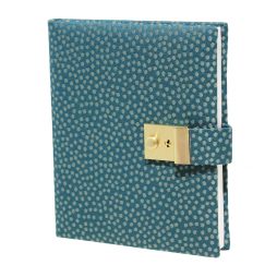 Poesiealbum oder Tagebuch mit Schloss Nina in Türkis-grün