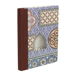 Notizbuch Oriens mit integriertem Stifthalter und Buchbinderleinen in braun